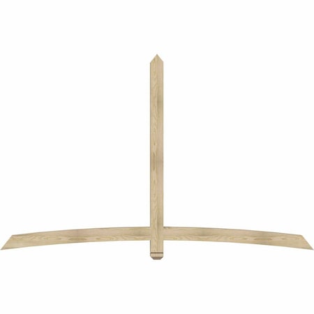 Ekena Millwork Bellingham Rough Sawn Timber Gable Bracket, Douglas Fir, 96"W x 60"H x 4"D x 4"F, 15/12 Pitch GBW096X60X0404BEL00RDF